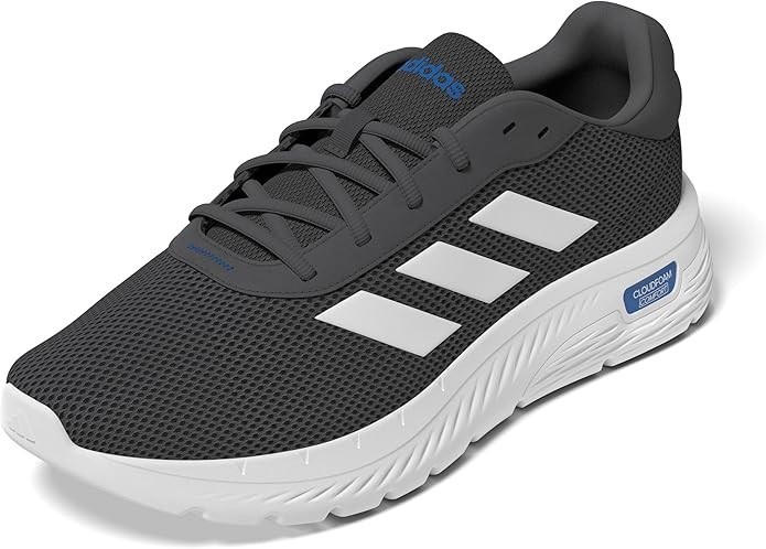 Adidas Men's Cloudfoam Comfy Sneaker (Grey/White/Bright Royal) Size 10.5
