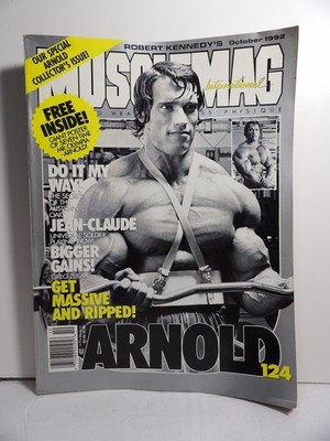 MuscleMag International Oct 1992 #124 Arnold Schwarzenegger Poster Bodybuilding