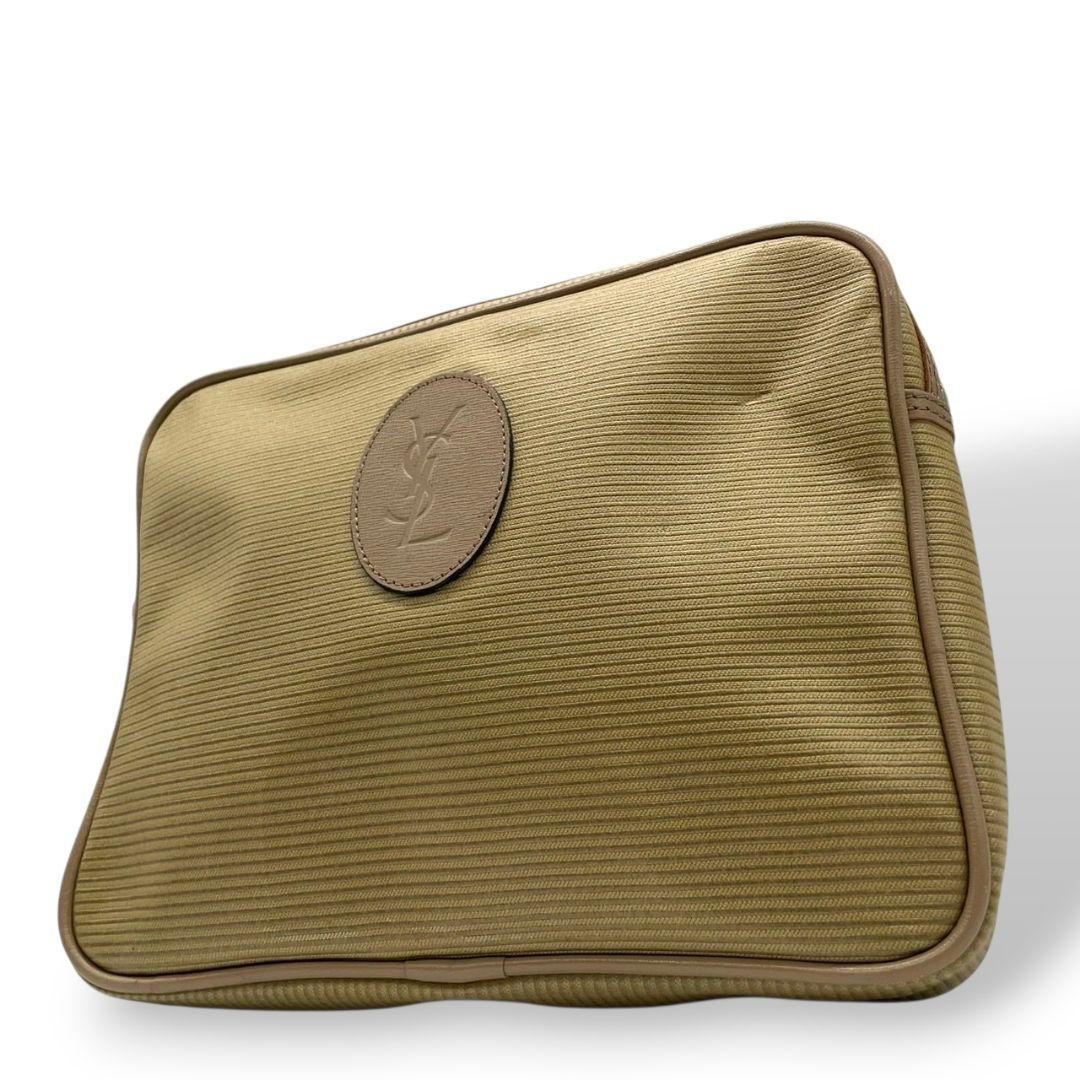 Yves Saint Laurent s borsa logo kaki YSL PVC s16