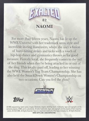2025 Topps Wrestling Exalted Naomi White /150 #82 | eBay
