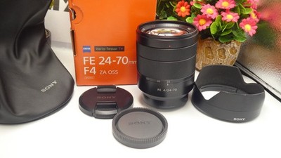 Nr neuwertig Sony Carl Zeiss Vario-Tessar FE 24-70mm F/4 ZA OSS Tasche + Haube + Kappen