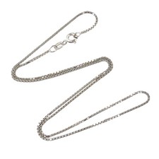 Vintage Sterling Silver 925 Box Chain Necklace 16.5"