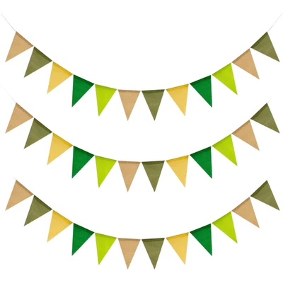 Bruant fanion polyester vert pour anniversaire pour mariage vacances événement - Photo 1/4