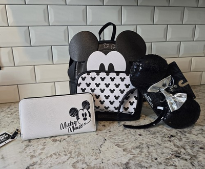 #ad New Aldi #x27;24 Disney Mickey Bundle Includes Backpack wristlet wallet amp; Ears $60.00