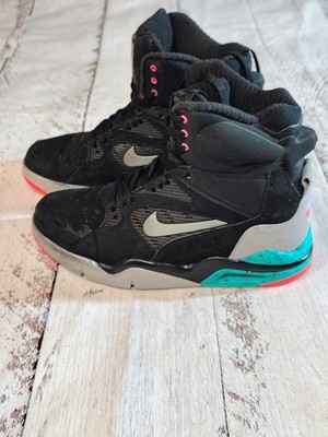 Nike Air Flight Command Force Black Hyper Jade Pink 684715-001 Men's Size 8 Vint
