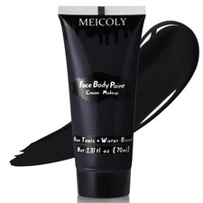 MEICOLY Black Cream Face Body Paint, 2.37Oz 13x6x3.2CM, black face body paint