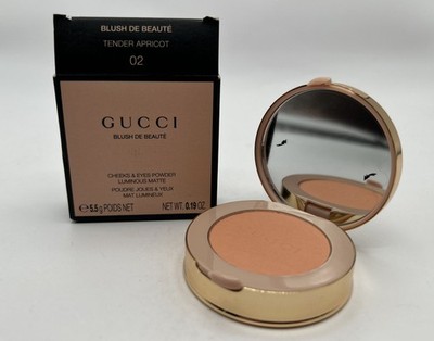 Gucci Blush De Beaute Cheek & Eye Powder Luminous Matte 02 Tender Apricot NIB