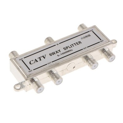 6 Way Coax Cables TV Splitters compatible with Satellite TVs