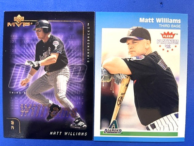 Matt Williams 2002 Upper Deck MVP & 2002 Fleer Platinum - Diamondbacks