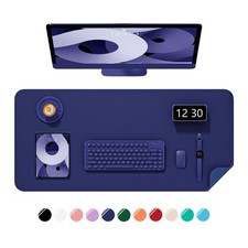 Desk Pad 30" x 14" PU Leather Non-Slip Desk Mat Large Mouse Pad for Desktop W...