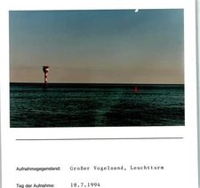 10188593 - 2190 Cuxhaven Large Bird Sand Lighthouse Photo Mounted on Cardboard