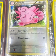 Pokemon Company Clefable 3/123 Heartgold & Soulsilver English Holo Rare 80 HP