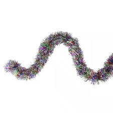 50 Ft. 8 Ply Unlit Festive Shiny Rainbow Colored Christmas Foil Tinsel Garland