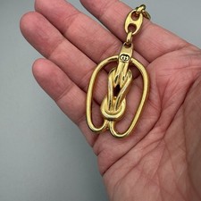 Vintage Gucci Keychain Gold Plated Mariner Knot Anniversary Edition Authentic