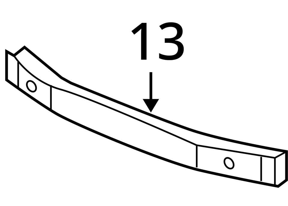 Refuerzo de parachoques delantero compatible con 05-12 RL 942486 Foto 4 de 4