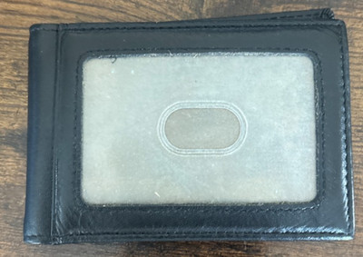 Kinzd Slim Wallet Black Leather RFID Blocking Minimalist Bifold