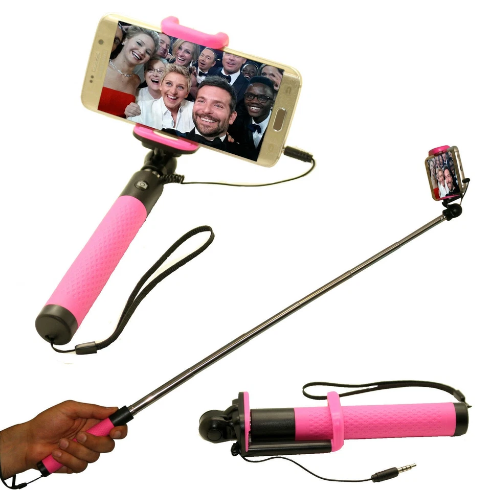 Selfie Stick Strong Monopod Wired Light Stylish iPhone 6S+ 6S 5S Holder 3.5MM  - Image 4 of 4