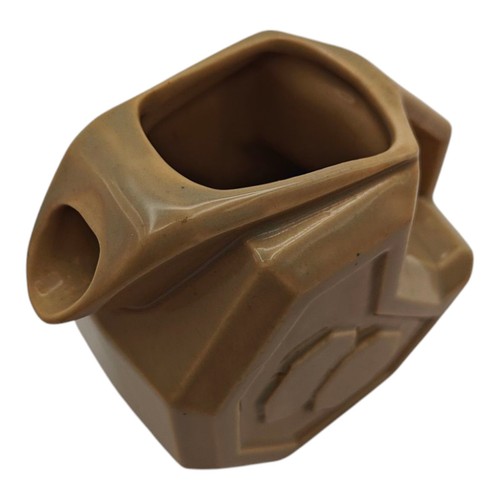 Vtg Alamo Pottery #757 Cream Beige Geometric Octagon Design Pitcher Heirloom - Picture 7 of 13