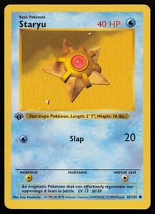 Staryu 65/102 Base Set 1st Edition Shadowless