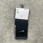 Nike Spark Crew Running Socks Black Dri Fit Men Size 10 - 11.5 Lightweight