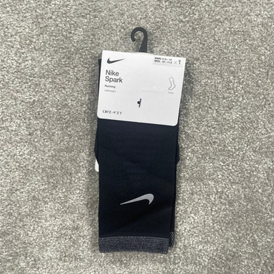 #ad #ad Nike Spark Crew Running Socks Black Dri Fit Men Size 10 11.5 Lightweight $11.59