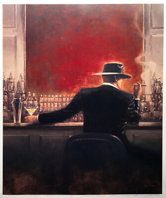 Cigar Bar von Brent Lynch, Reproduktionsdruck