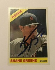 SHANE GREENE SIGNED 2015 TOPPS HERITAGE CARD AUTO