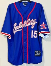 Vintage Classics Philadelphia Rebel City #15 Baseball Jersey Size XL Blue Sewn #