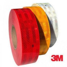 3M NASTRO ADESIVO ROSSO OMOLOGATO RIFLETTENTE CATARIFRANGENTE CAMION 1 MT