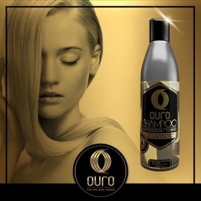 PURPLE OURO TONING SHAMPOO FOR BLONDE & SILVER HAIR 8.45oz/SHAMPOO  