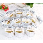 100× Wedding Favour Gift Boxes Geometric Marble Candy Box Party Favors for Guest