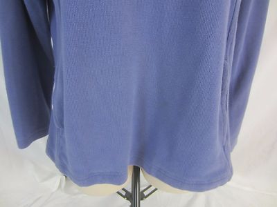 Sport Savvy Blue Purple Cotton Blend 1/4 Zip Top Shirt - Women's