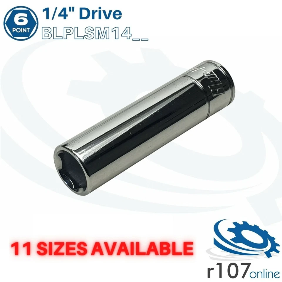 Blue Point 1/4" Deep Socket Metric BLPLSM, Individual Socket - CHOOSE SIZE