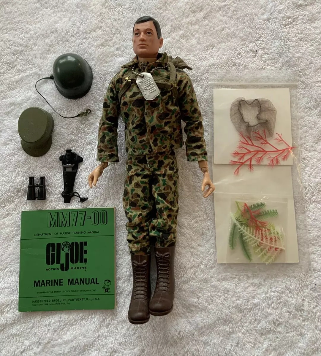 Vintage Original 1960s 1964 Hasbro GI Joe Action Marine Figure With Accessories