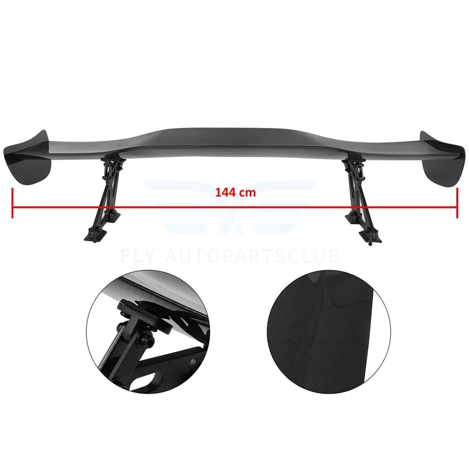 For Chevrolet & GMC Carbon Fiber Racing Trunk Spoiler with Brackets GT Style 57" Foto 4 de 4