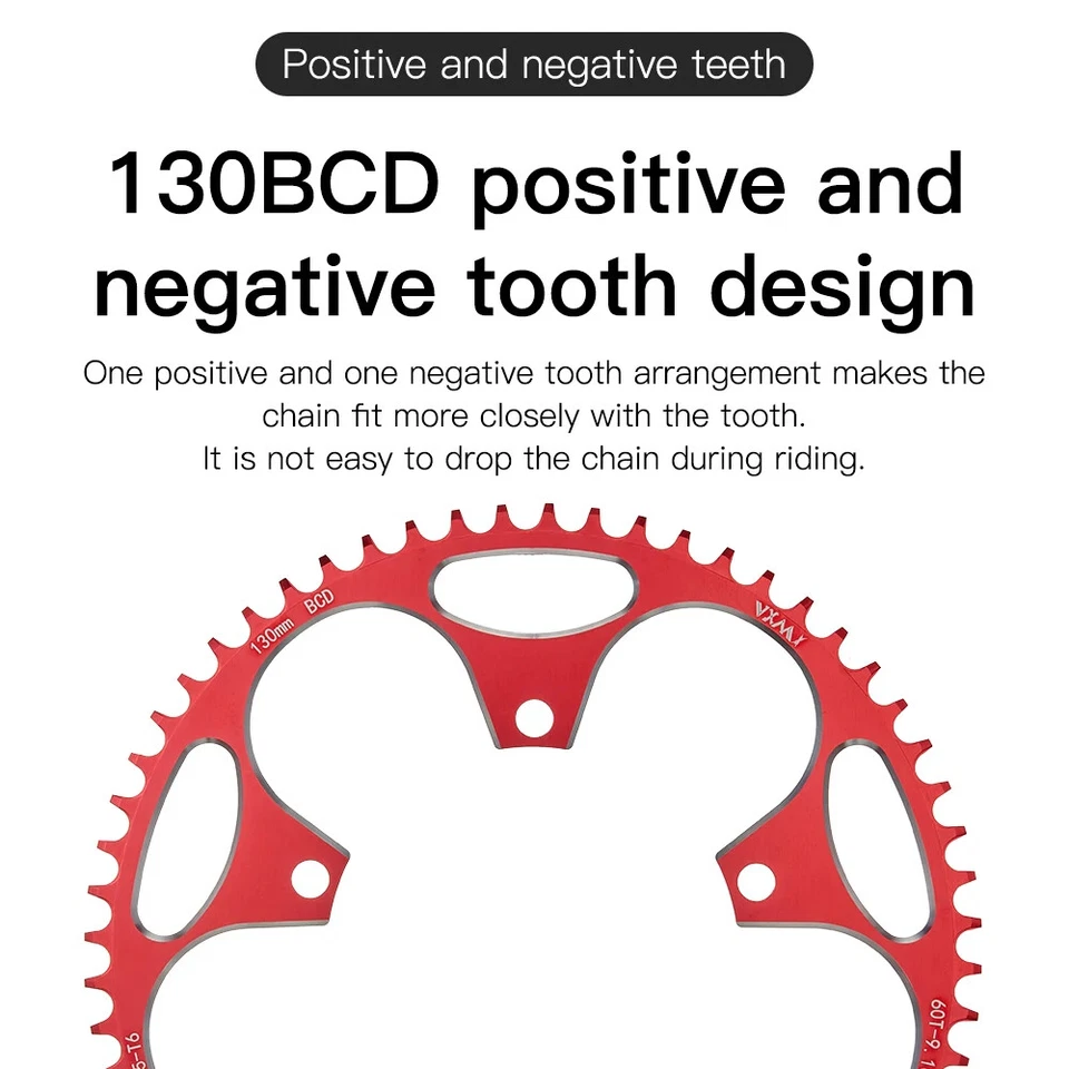Piñones de bicicleta de carretera 130BCD 50T 52T 54T 56T 58T 60T rueda dentada ancha estrecha Foto 3 de 4