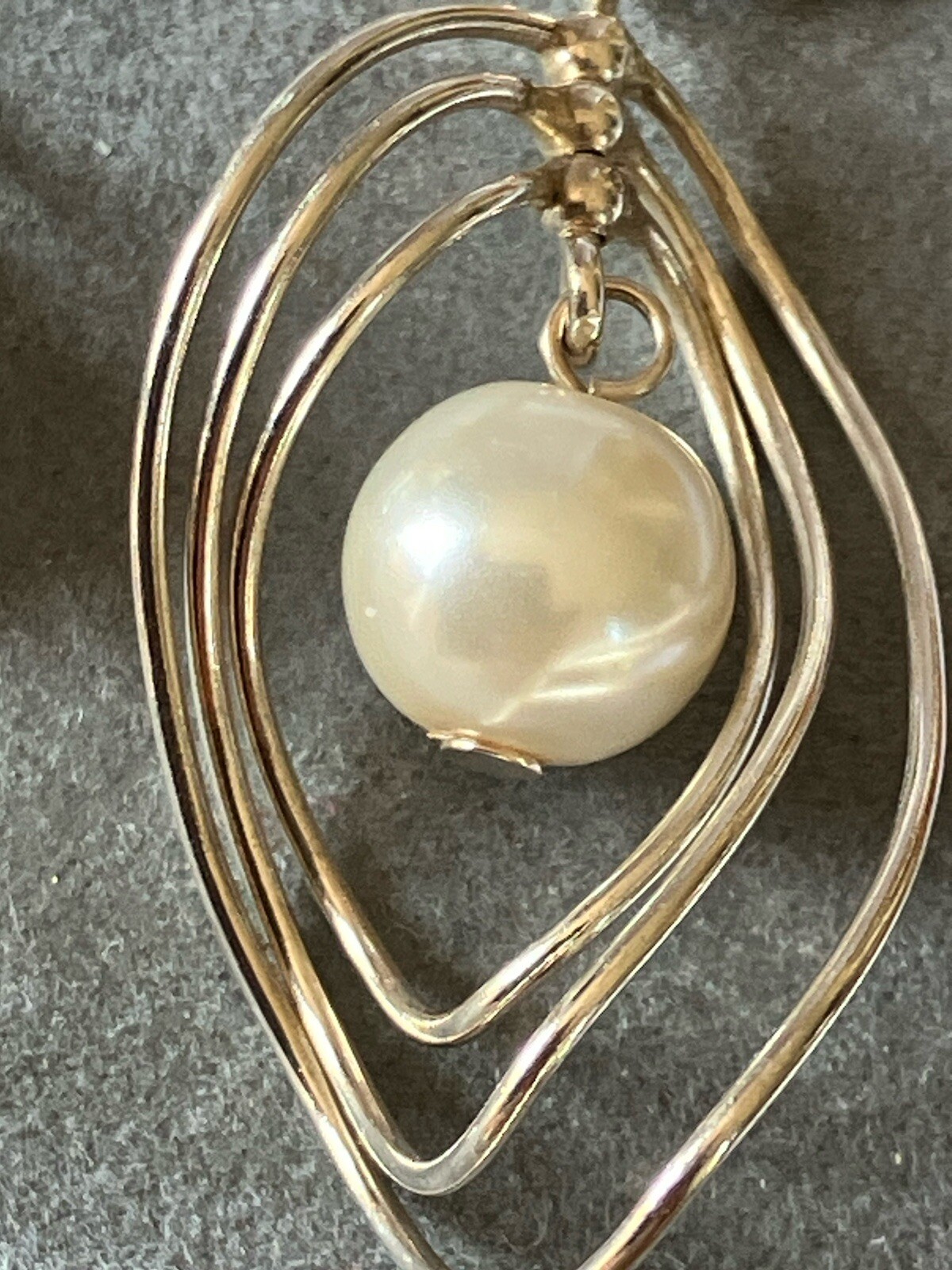 Sterling Silver Long Dangly Multi Loop Earrings W… - image 9