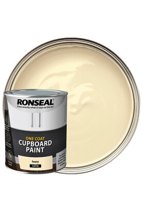 Ronseal One Coat Satin Schrank- & Möbelfarbe - Elfenbein - 750 ml