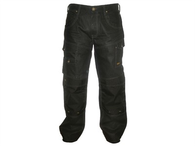 Dewalt Pro Arbeitskleidung schwarze Jeans mit Knieschützer Slots verschiedene Größen 