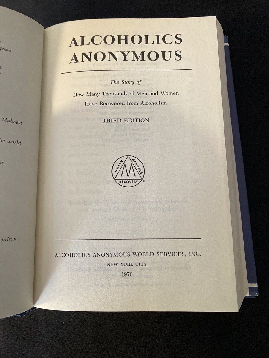 Alcoholics Anonymous - Third Edition 1992 9780916856007| eBay