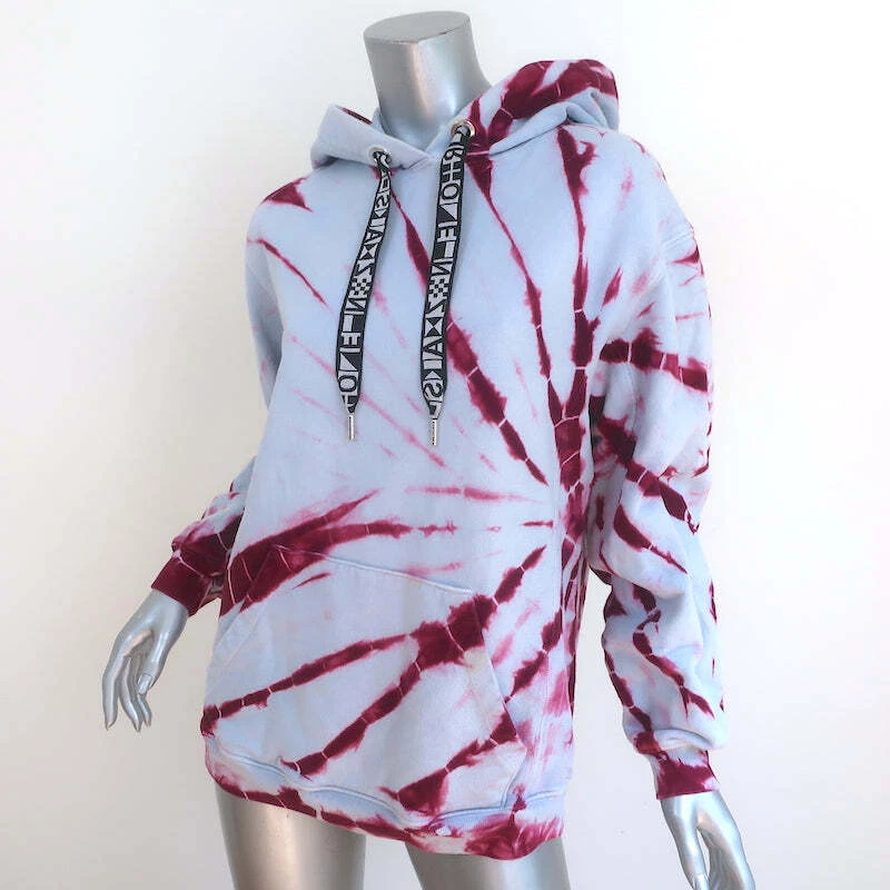 Sudadera con Capucha Proenza Schouler PSWL Tie Dye Azul Algodón Talla Extra Pequeña Foto 2 de 4