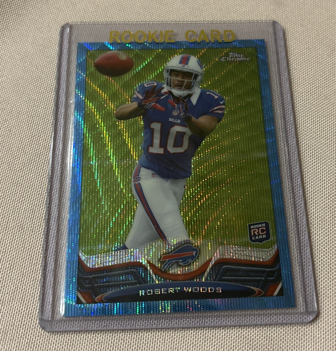 2013 Topps Chrome Blue Wave Refractor Robert Woods #3 Rookie RC
