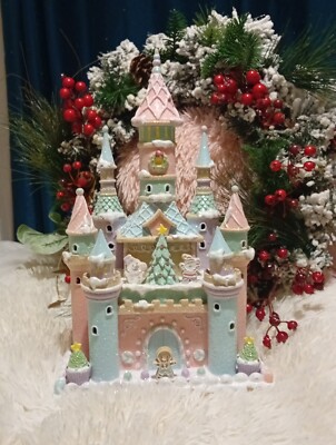 TK Maxx Weihnachten große pastellfarbene Zuckerstange beleuchtet Lebkuchenschloss