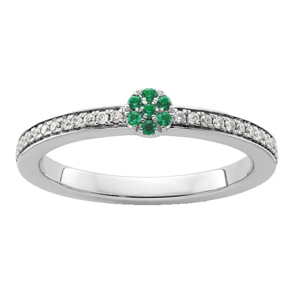 Joyería de Moda Piedra Blanca Esmeralda