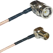 RG316 BNC MALE ANGLE to DVB Pal Male Angle RF Cable Rapid-SHIP LOT