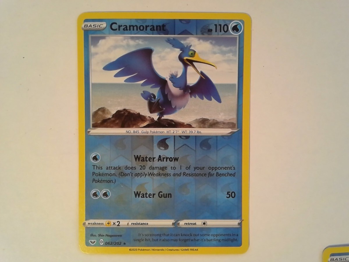 Cramorant 062/202 - Reverse Holo Rare Pokemon SS01 Sword & Shield 