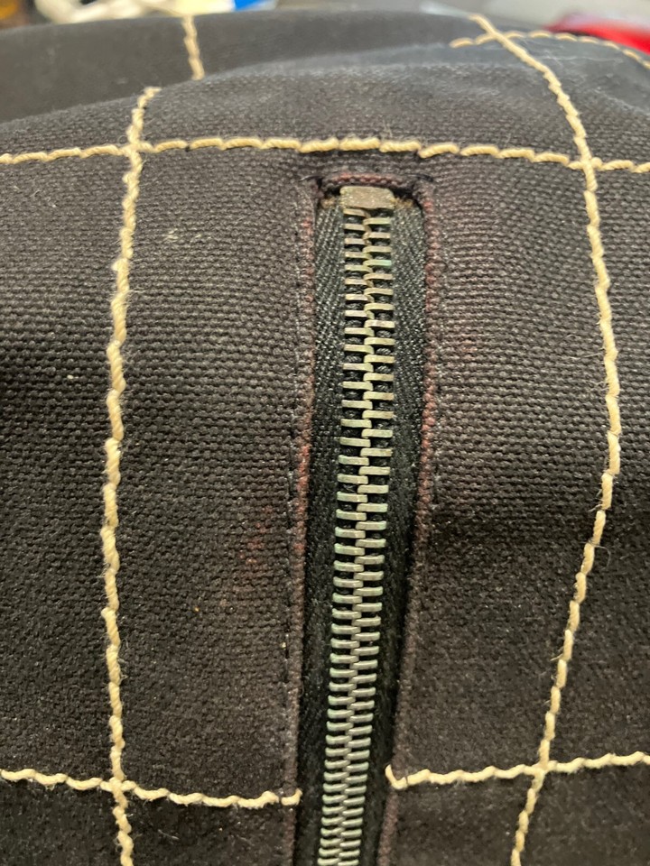 CHANEL Choco bar Cotton Boston bag Black 🌸Rank AB🌸 Authentic From Japan