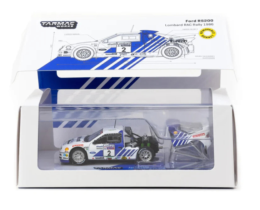 TARMAC WORKS Ford RS200 Lombard RAC Rally 1986 2 HOBBY64