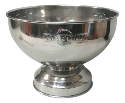 Groß Korb Bowl Ice Und Flaschen Martini Vintage Ice Bucket