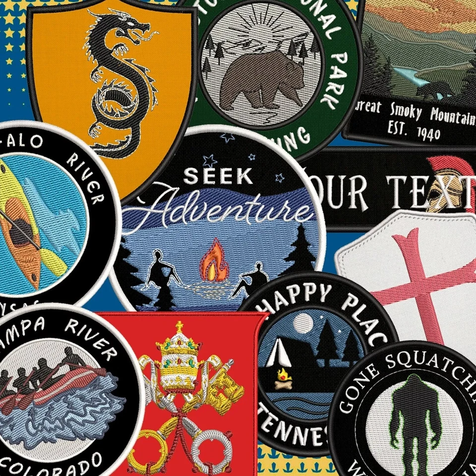 CUSTOM YOUR LOGO PERSONALIZED TAG EMBROIDERED PATCH iron-on - Image 2 of 4